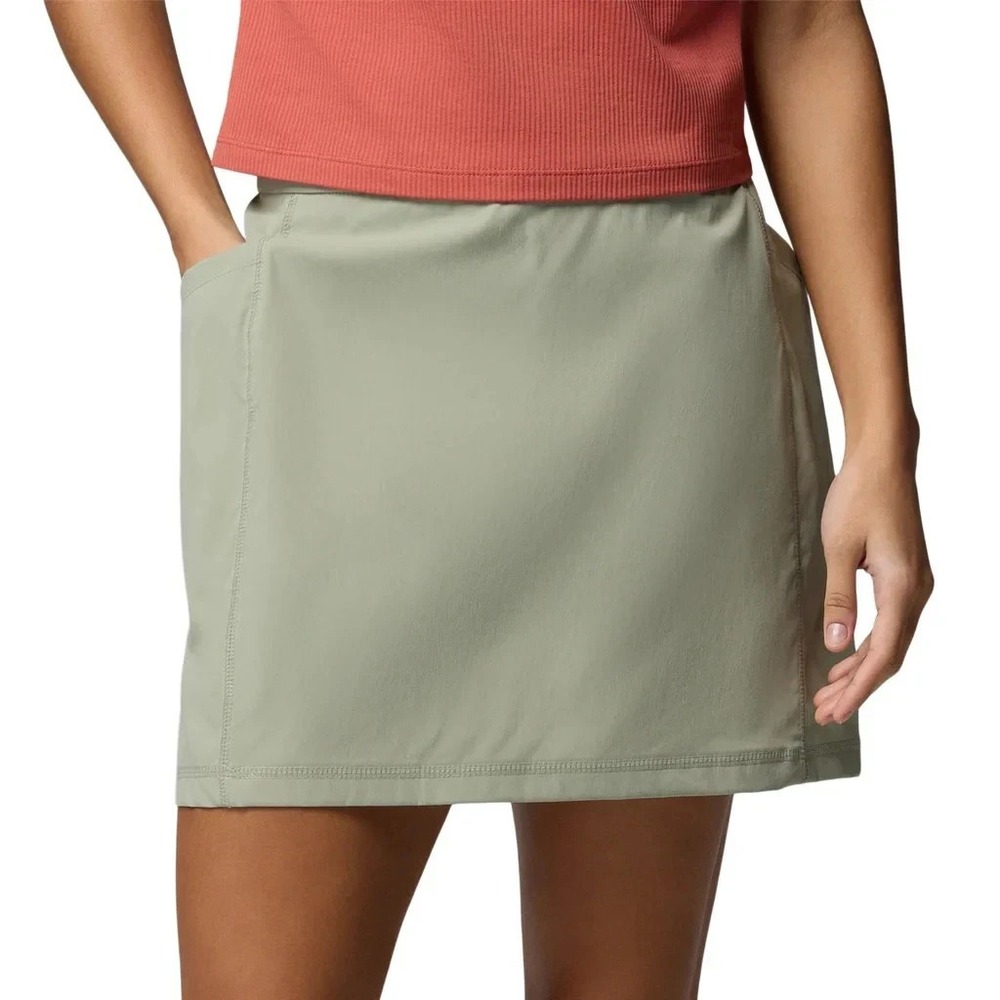 Columbia Skort Women Athletic Pockets, Safari Green, Large, New